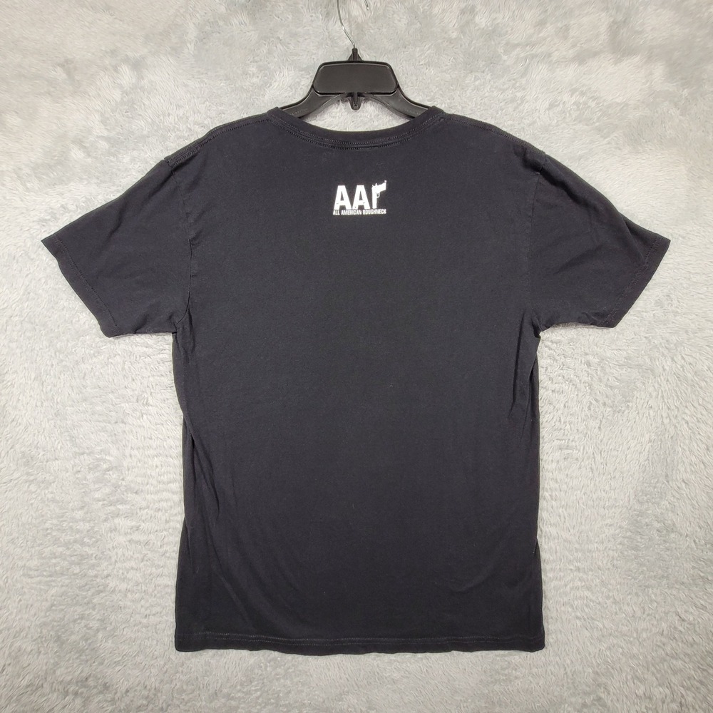 All American Roughneck AAR Shirt Mens‎ Large V-Neck Axe Hammer Logo Black - Picture 4 of 7